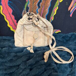Old Navy Mini Pebbled Leather Crossbody Bag, Beige